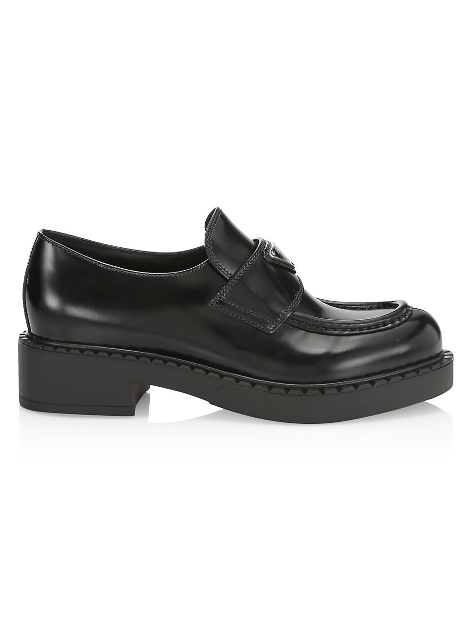 Spazzolato Logo Platform Leather Loafers | Saks Fifth Avenue