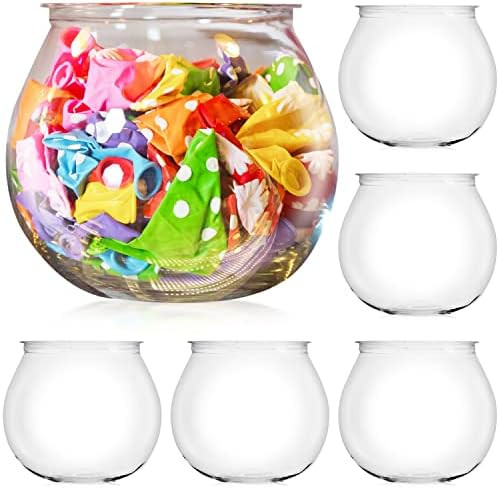 [6 Pack] 27 Ounce Largest Mini Plastic Fish Bowls for Decoration - Fun Sized Plastic Fish Bowls for  | Amazon (US)