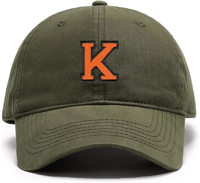 Classic Baseball Hat Embroidered A to Z Initial Letters Washed Cotton Adjustable Embroidery Caps,... | Amazon (US)