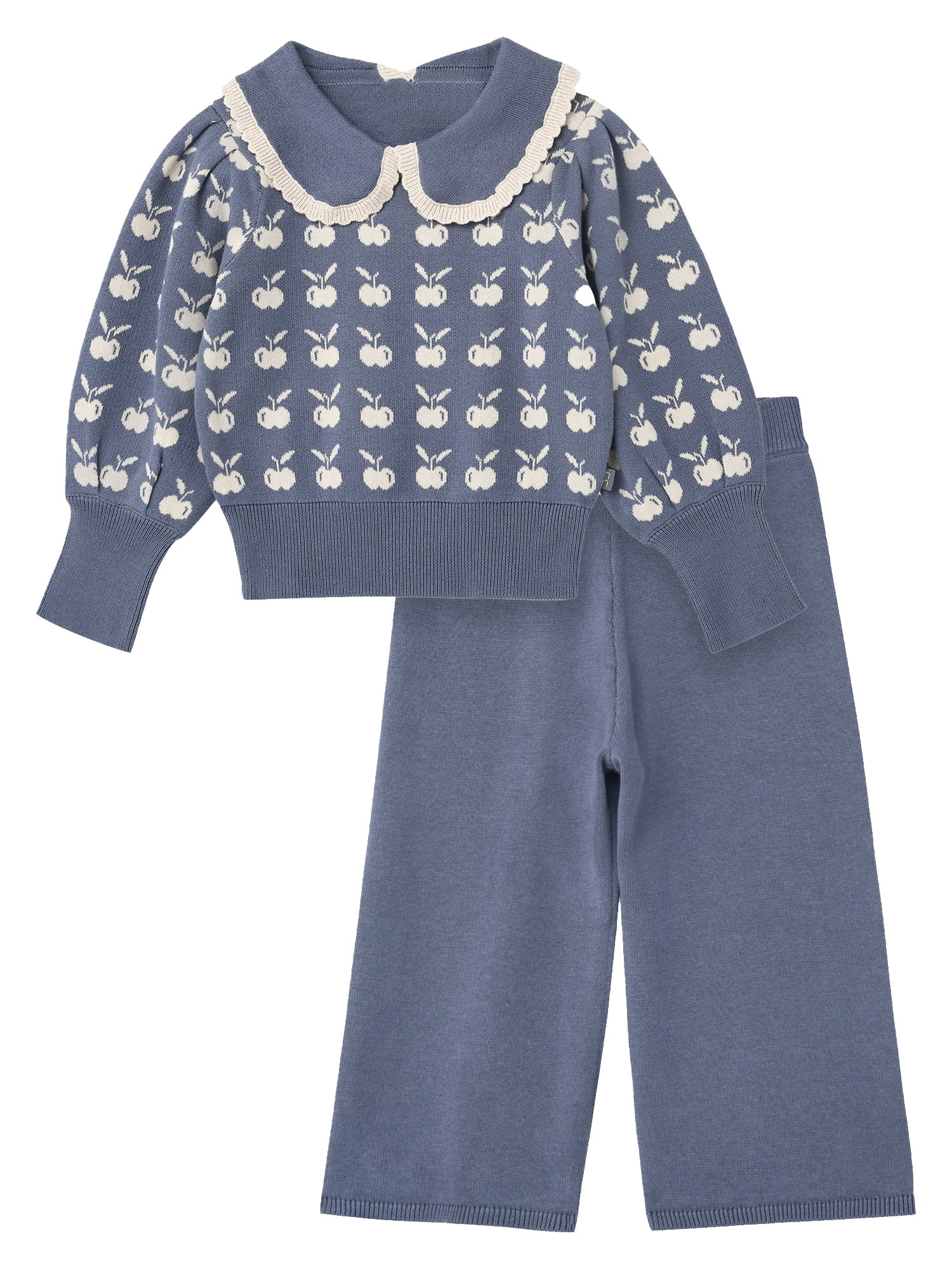 Modern Moments by Gerber Toddler Girl Collar Sweater and Pant Set, 2-Piece, Sizes 12 Months - 5T | Walmart (US)