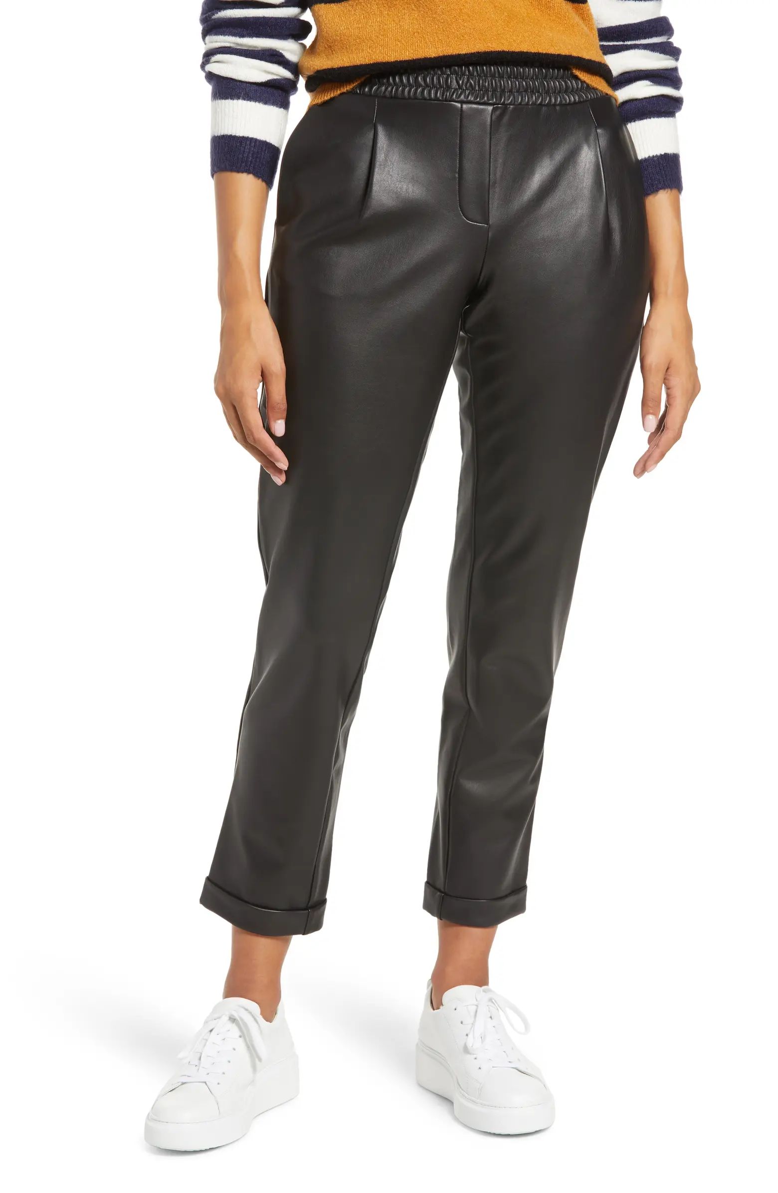 x Atlantic-Pacific Faux Leather Trousers | Nordstrom
