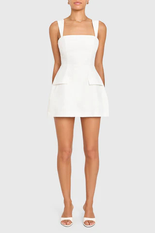 Amanda Uprichard Bethany Skort Romper in Ivory - Size S | Amanda Uprichard