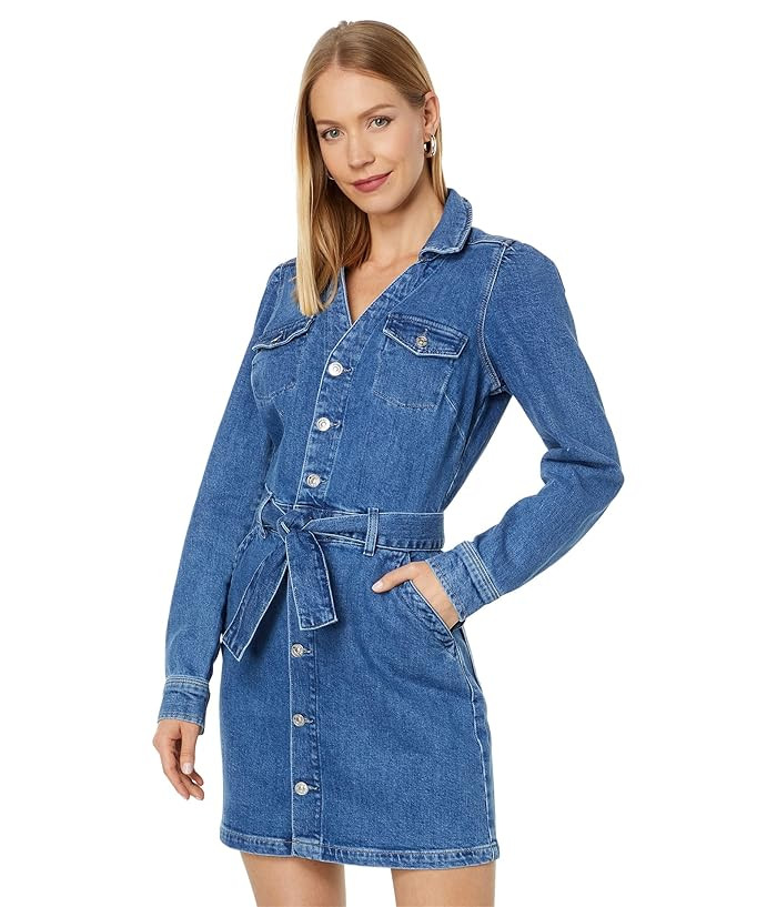 Paige Long Sleeve Mayslie Denim Dress | Zappos