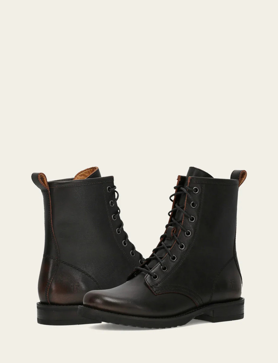 Antique Brown Veronica Flex Combat Boot | The Frye Company | FRYE