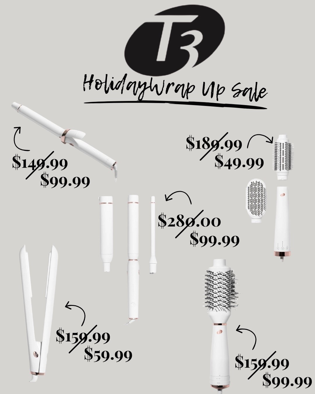 Okay besties… who said Santa can’t deliver perfect hair? 🎅🏼✨ 

T3’s Holiday Wrap Up Sale is HERE and some of my holy-grail tools are discounted way more than expected. If you’ve been eyeing the curling trio or that smoothing brush everyone raves about, today’s the day. 

Linked the best deals so you can snag them before they disappear!

#t3 #holidaysales #christmasgifts #hairtools #beauty 

#LTKSaleAlert #LTKBeauty #LTKGiftGuide
