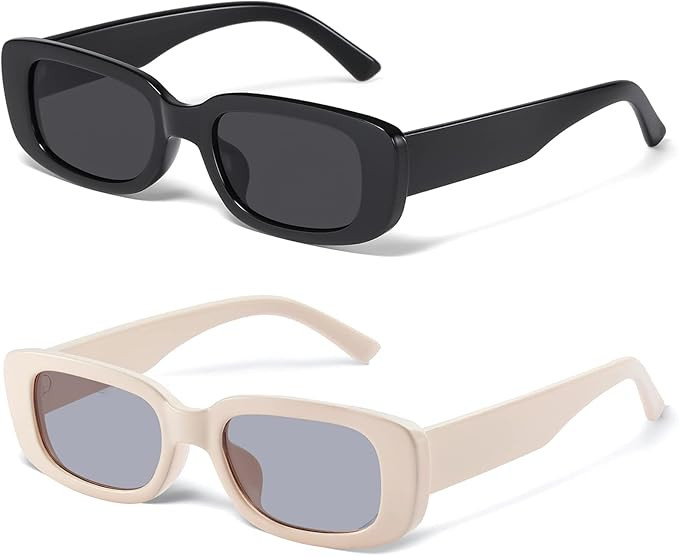 JASPIN Rectangle Sunglasses for Women Men Trendy Y2k Retro 90s Sun Glasses UV400 Protection Cool ... | Amazon (US)