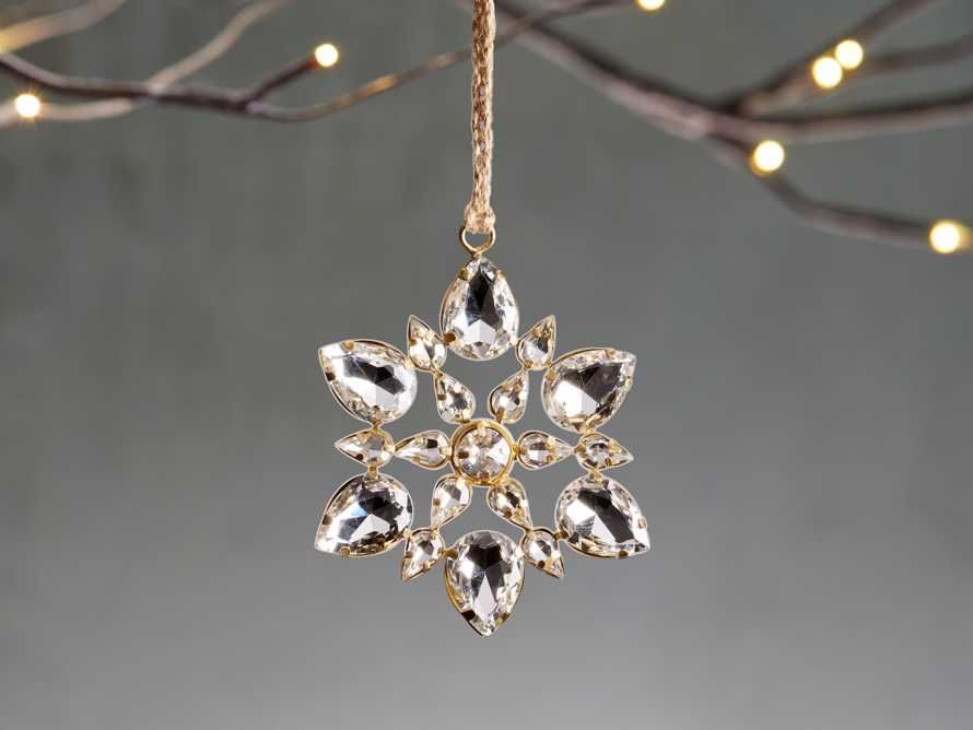 Snowflake Cluster Ornament (set of 4) | Arhaus