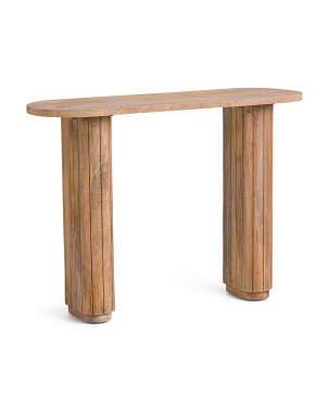 Fluted Mango Wood Console Table | Marshalls