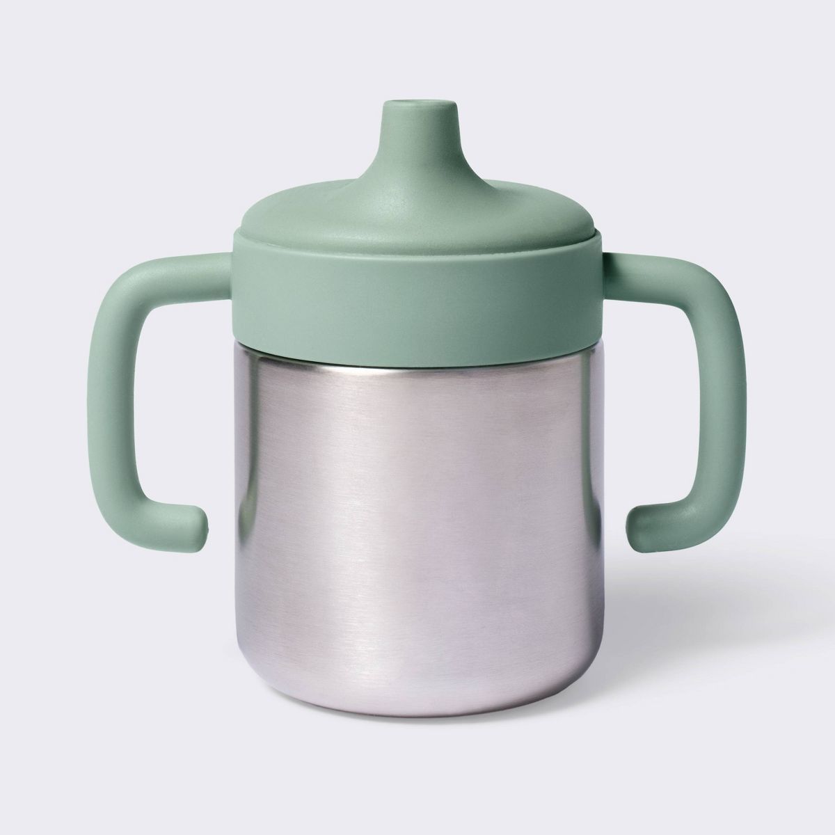 8oz Stainless Steel Sippy Cup - Green - Cloud Island™ | Target