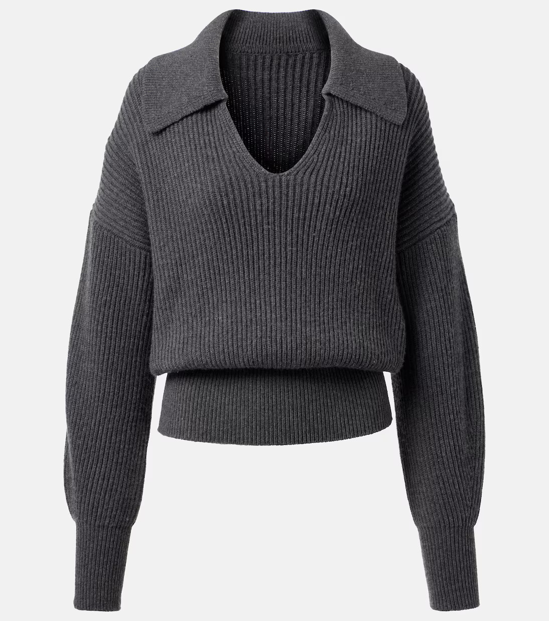 Ribbed-knit wool-blend polo sweater | Mytheresa (INTL)