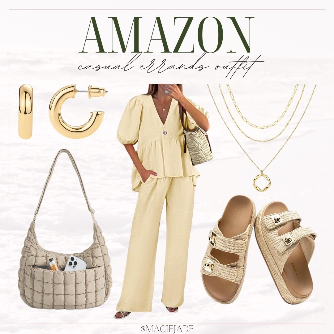 Casual errands outfit!✨😍🥰 errands outfits, on the go outfit, spring outfit inspo, yellow set, outfit for her 

#LTKSeasonal #LTKootd #LTKspringtrends