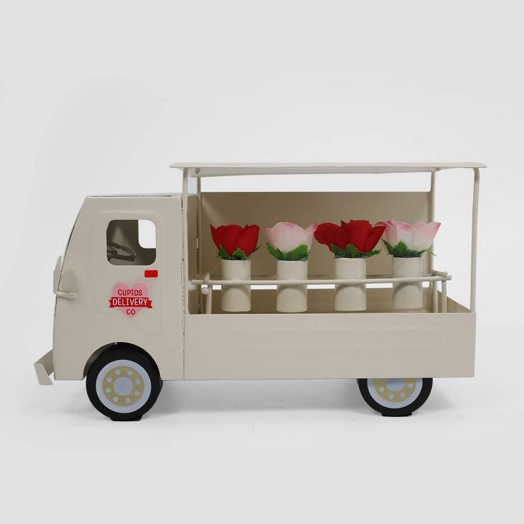 4.5" Cupids Floral Delivery Truck Valentine's Day Decorative Prop - Spritz™ | Target