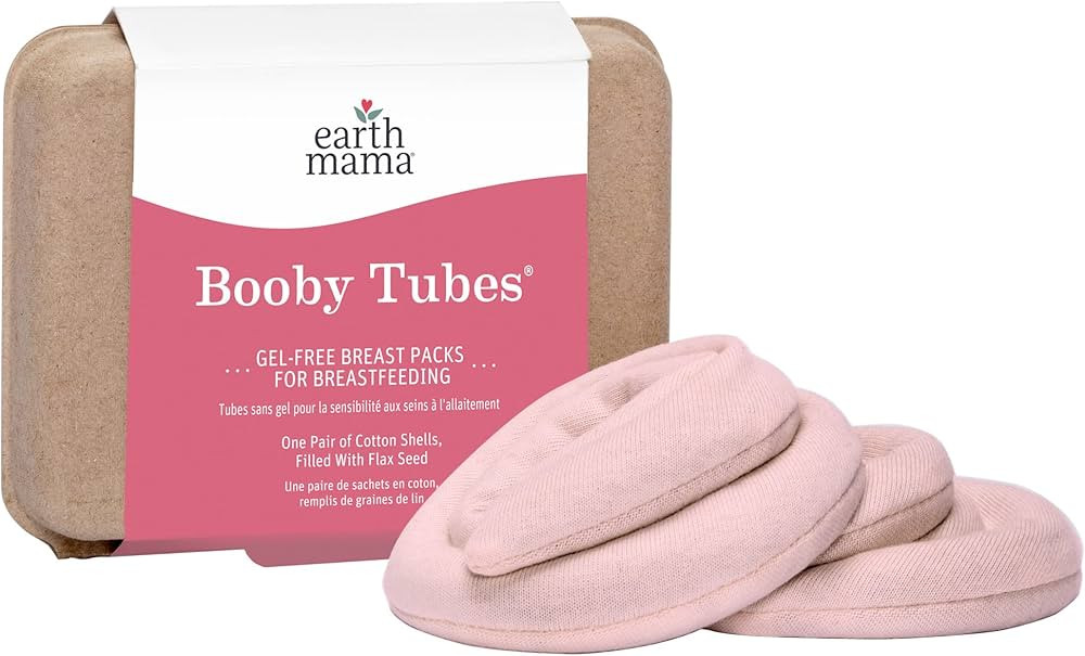Earth Mama Booby Tubes | Gel-Free Hot & Cold Compress Nursing Packs for Breastfeeding & Tender Br... | Amazon (US)
