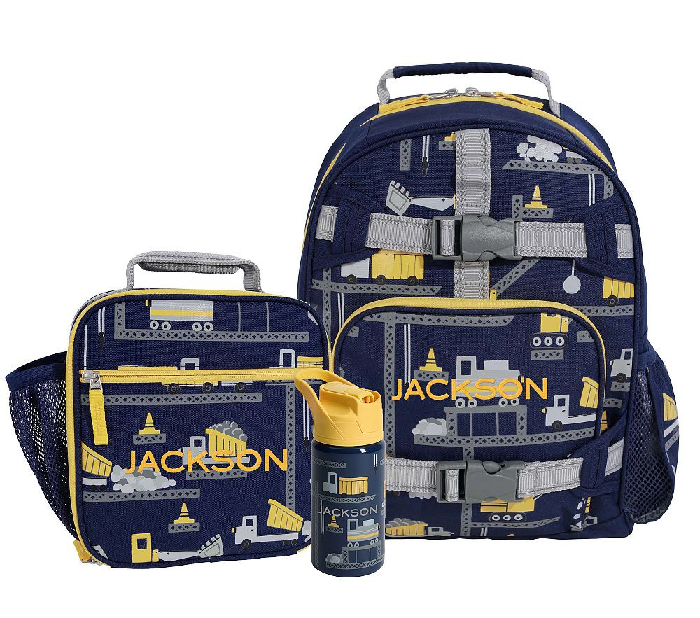 Navy Glow-in-the-Dark Construction Mackenzie Backpack Bundle, Set of 3 | Pottery Barn Kids
