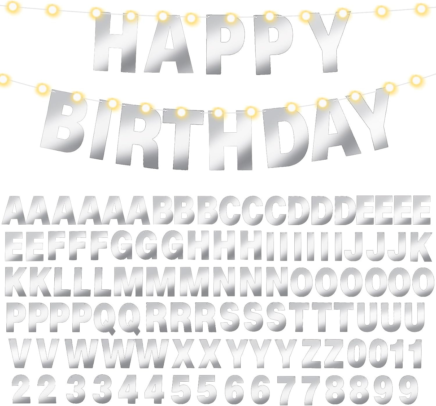 TaoBary 112 Pcs DIY Letter Banner Glitter Customizable Banner Kit Custom Banner Including 107 Let... | Amazon (US)