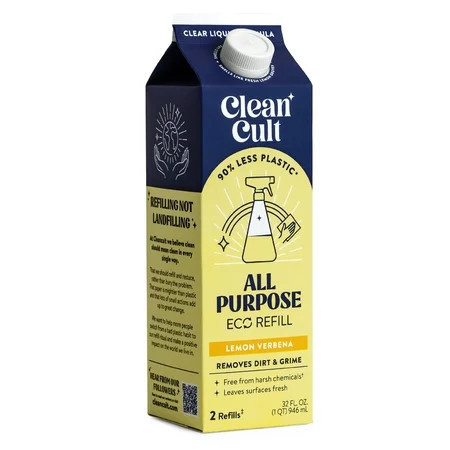 Cleancult All Purpose Cleaner Refill Nature-Inspired Ingredients Lemon Verbena Scent 32 fl oz | Walmart (US)