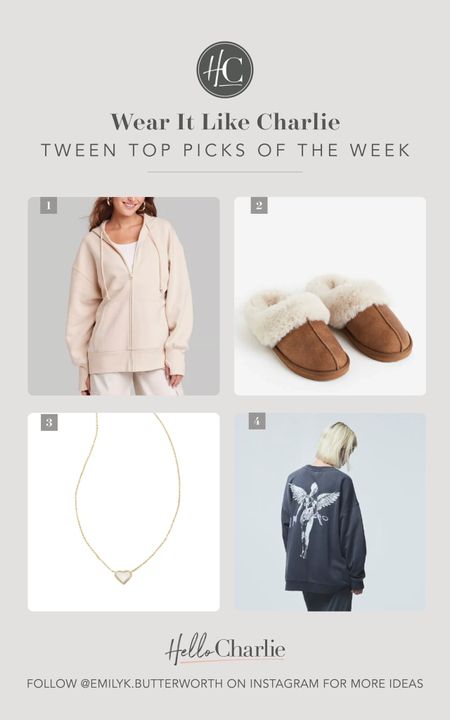 Top tween + teen finds of the week for my daughter, Charlie, who is 11. She is all about comfort and style, oversized and what’s on trend. I went shopping this weekend and these four items made me mom of the year. Great gift ideas for your tween! 


#LTKstyletip #LTKGiftGuide #LTKfindsunder50