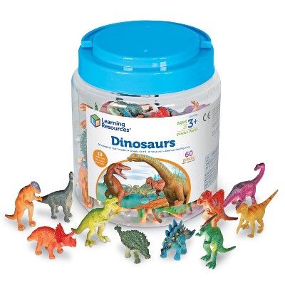Learning Resources Dinosaur Counters, Set of 60 Colored Dinosaurs, Ages 3+ | Target