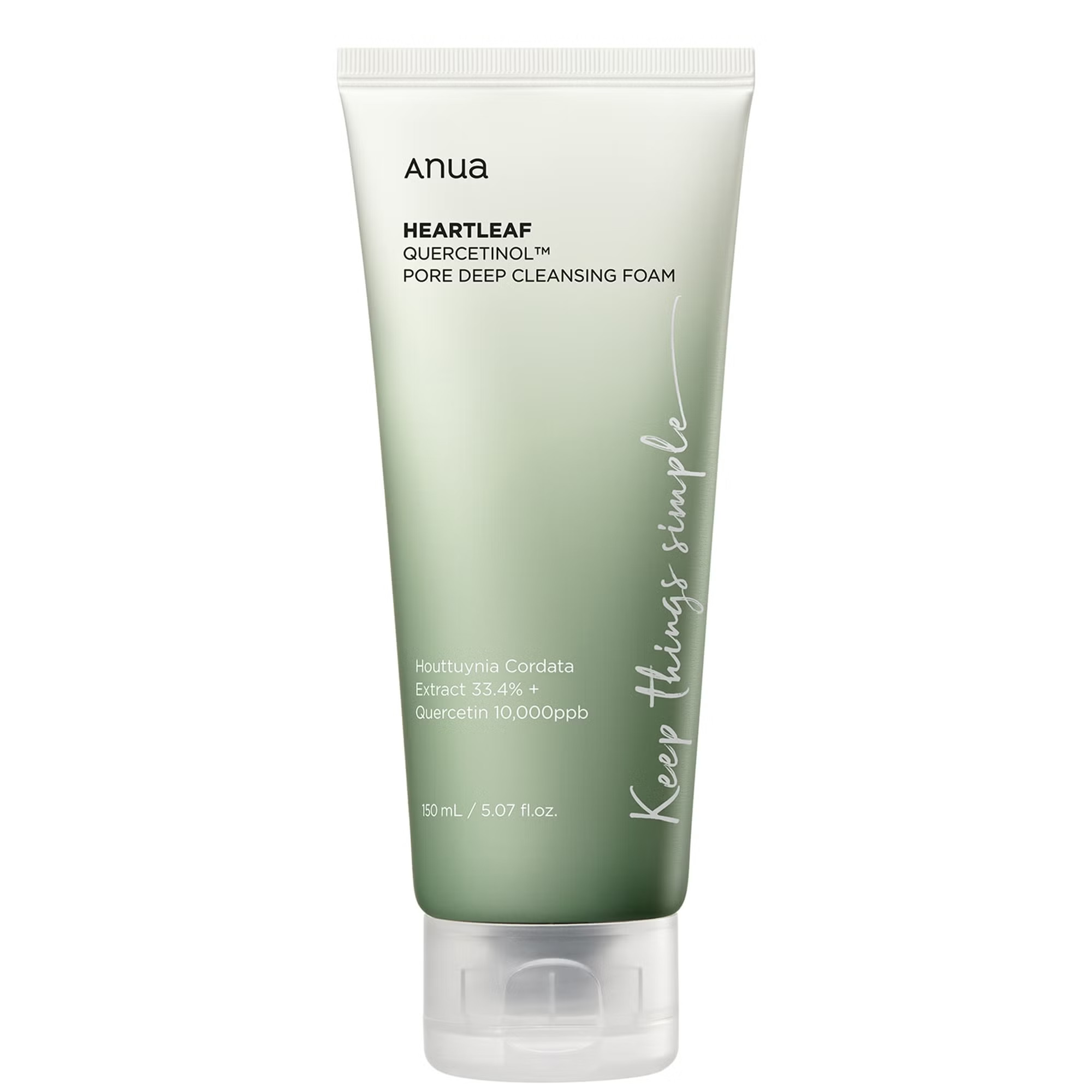Anua Heartleaf Quercetinol Pore Deep Cleansing Foam 150ml | Look Fantastic (UK)