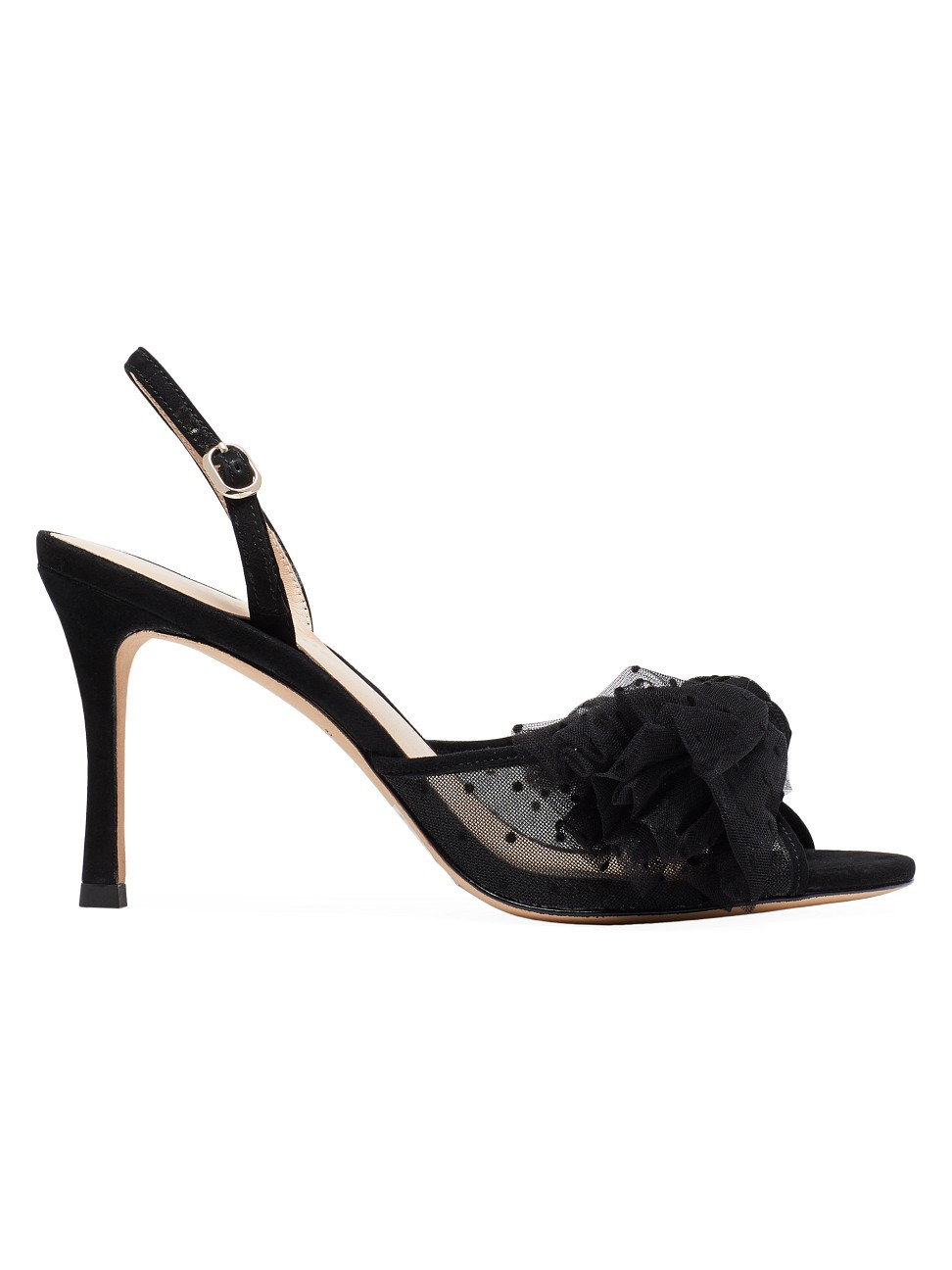 Bridal Sparkle Tulle & Leather Slingback Sandals | Saks Fifth Avenue
