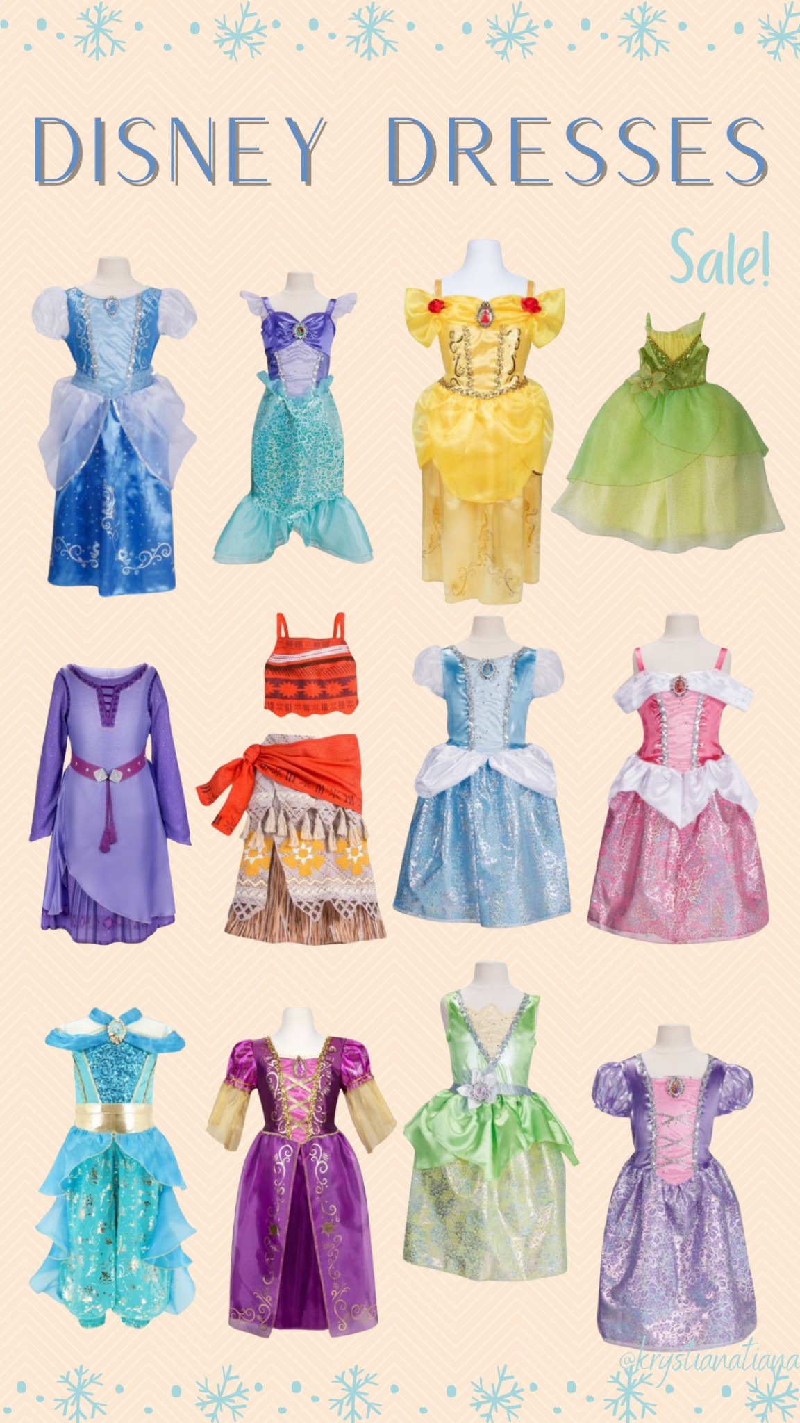 open lace back dress Princess dress Clipart with cute matching dress up accessories main image 0
