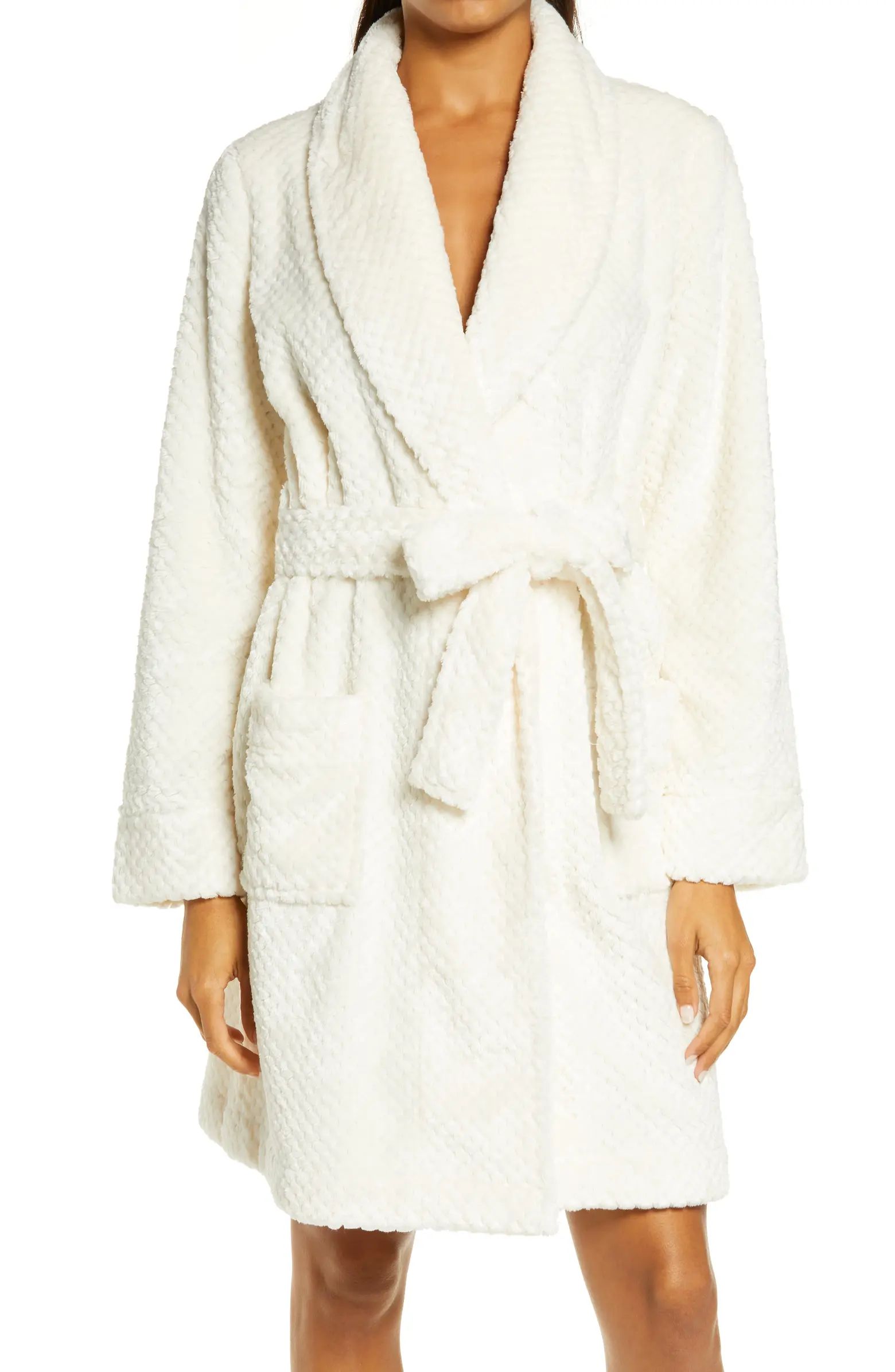 Textured Short Robe | Nordstrom