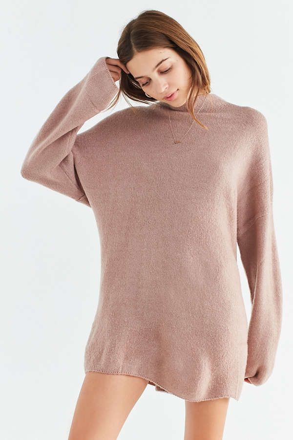 UO Benny Fuzzy Mock-Neck Sweater | Urban Outfitters US