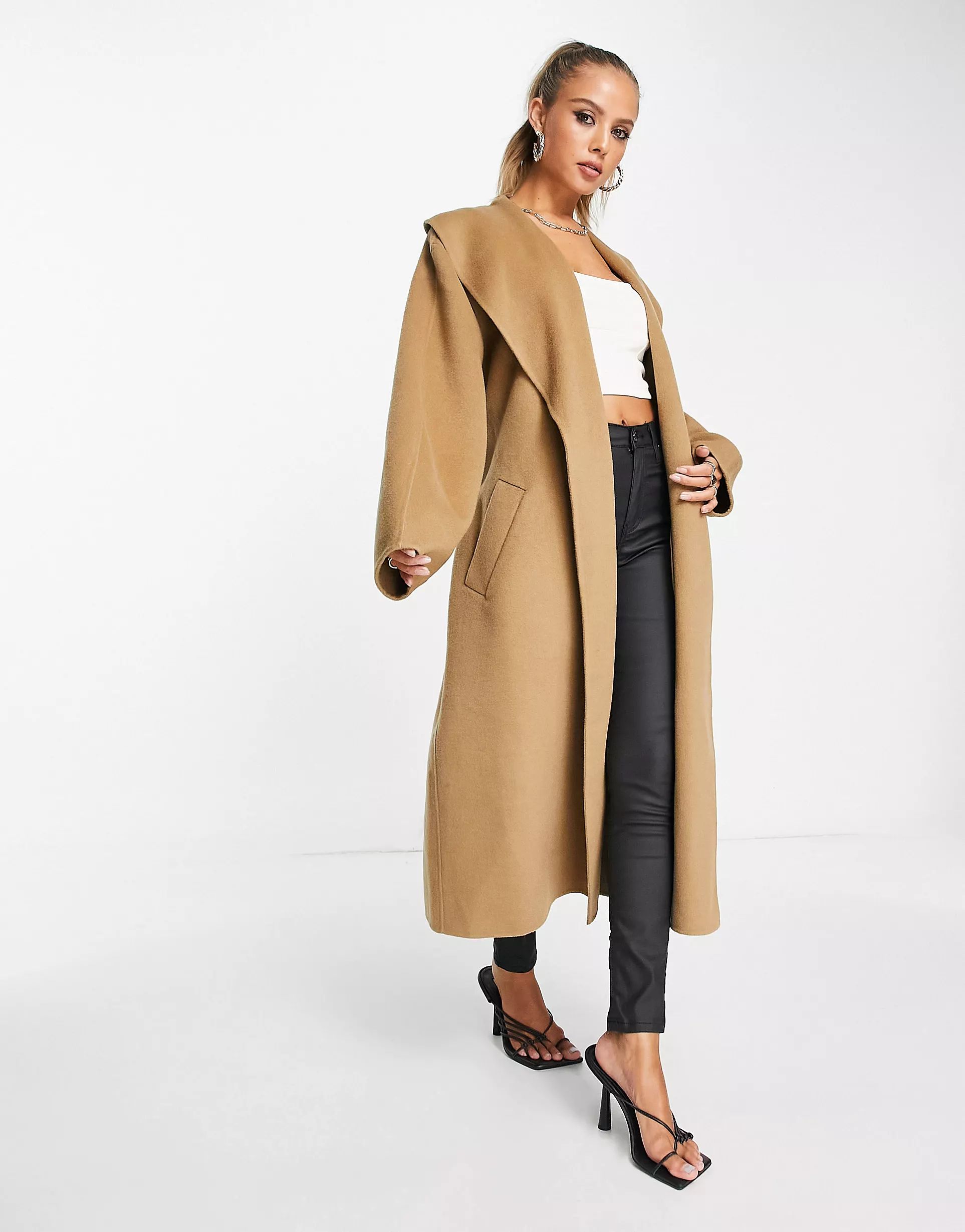 & Other Stories wool belted coat in beige | ASOS (Global)