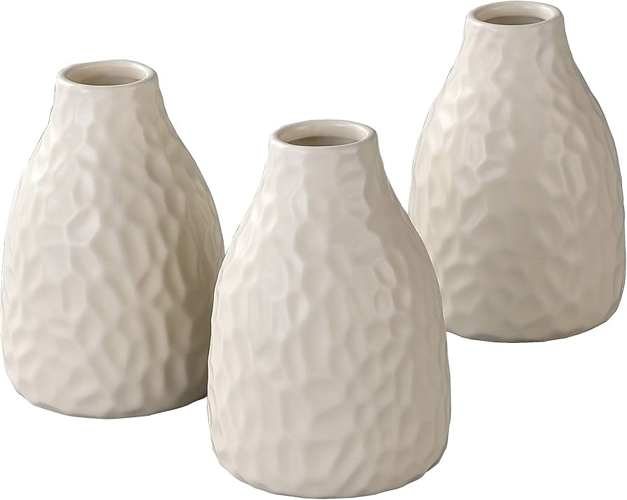 Flower Vase Set of 3, Decorative Ceramic Vase, Small Vase for Decor Home Living Room Office Parti... | Amazon (US)