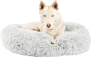 Best Friends by Sheri The Original Calming Donut Cat and Dog Bed in Shag Fur Frost, Medium 30" | Amazon (US)