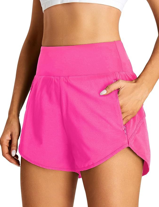 BMJL Women's Athletic Shorts Running High Waisted Shorts Pocket Sporty Workout Shorts Quick Dry G... | Amazon (US)