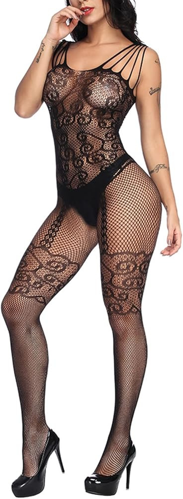 Buitifo Lingeire for Woman Sexy Bodysuit Bodystockings Fishnet Tights Rave Outfits | Amazon (US)