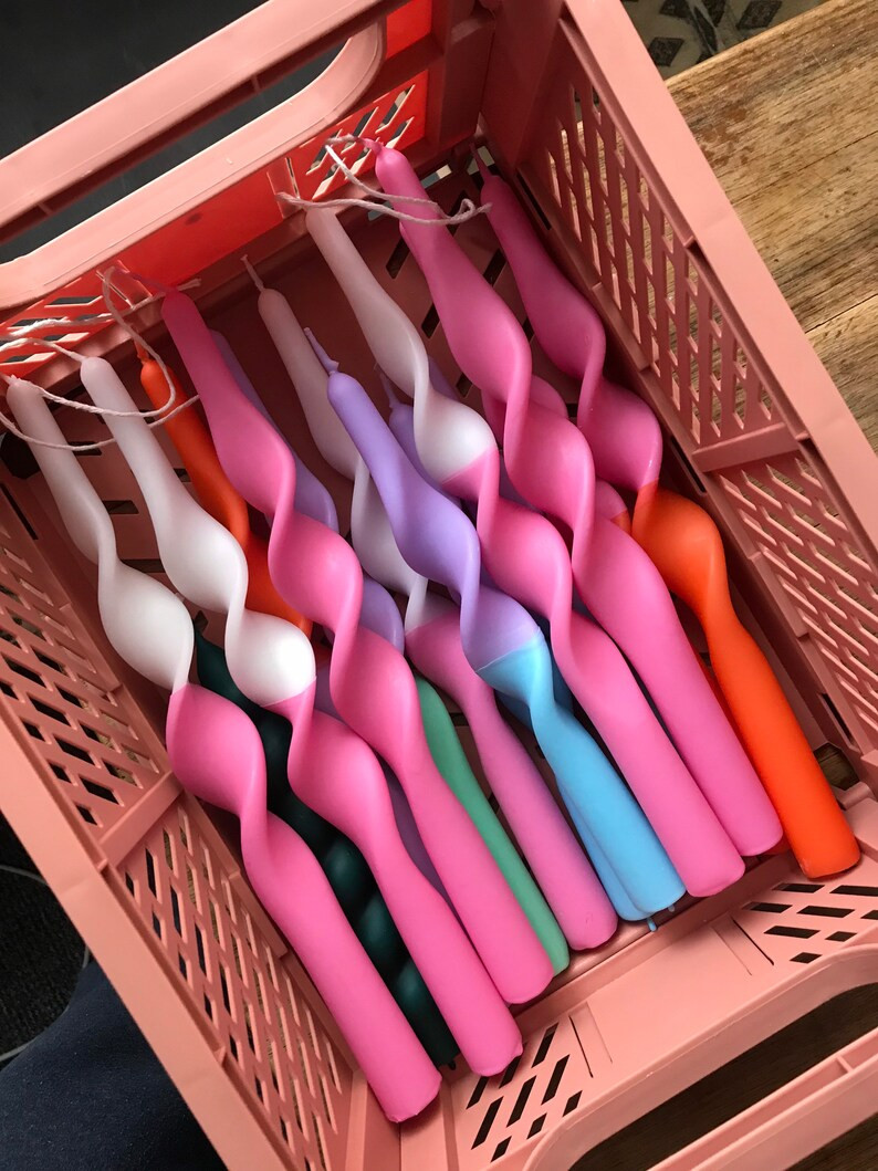 High twisted candle Handmade taper candle Home decor Dinner Candle Table candle Spiral candle Tab... | Etsy (US)