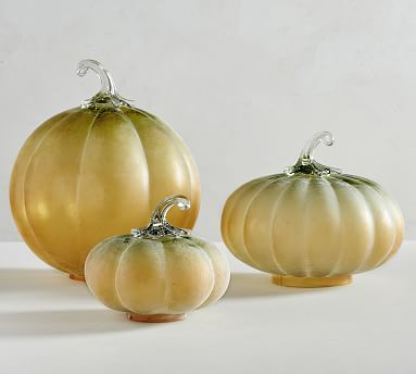 Frosted Ombre Glass Pumpkin Cloche | Pottery Barn (US)