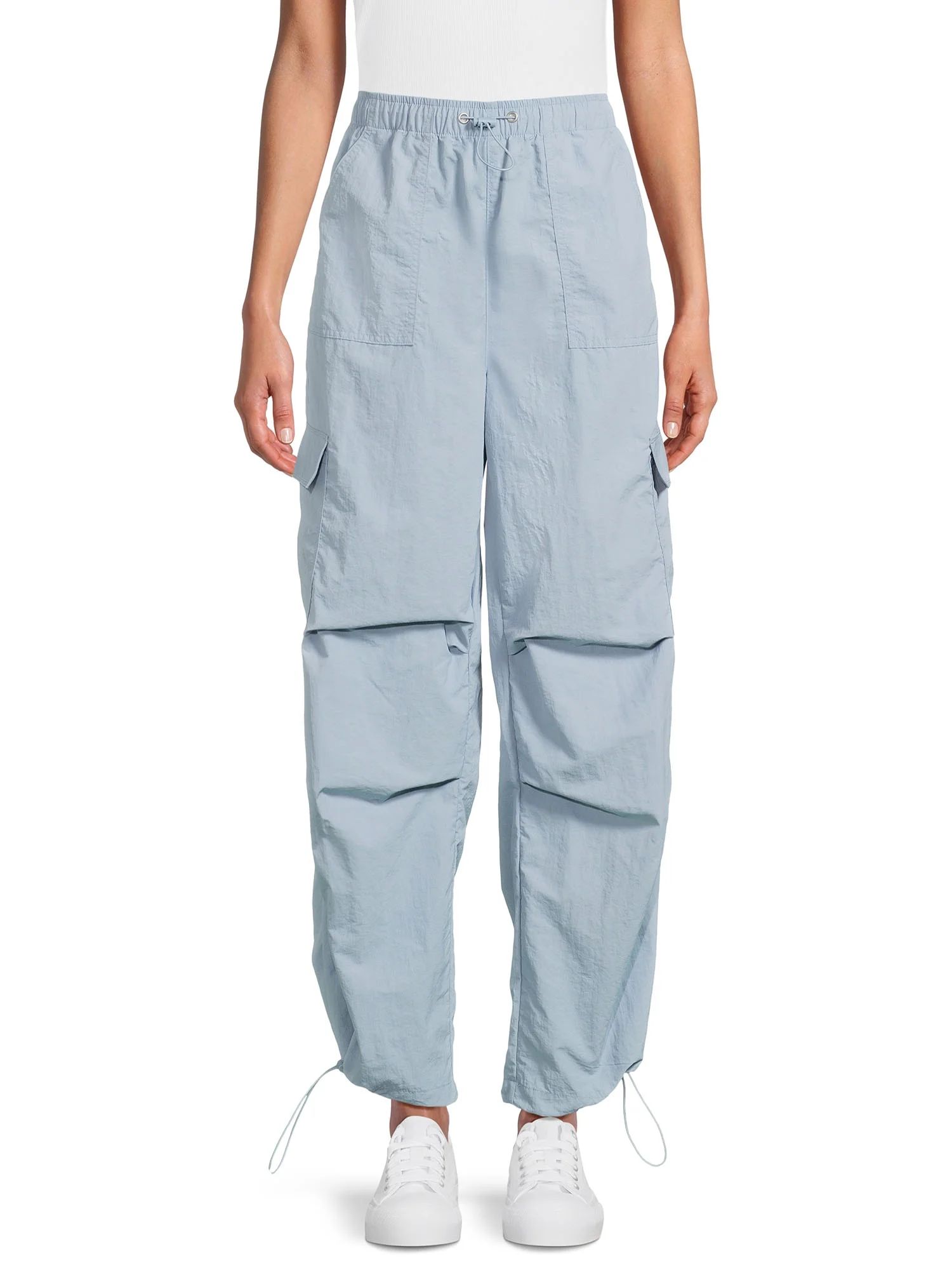No Boundaries Juniors’ Parachute Pants, Sizes XS-XXXL, 29.5" Inseam | Walmart (US)