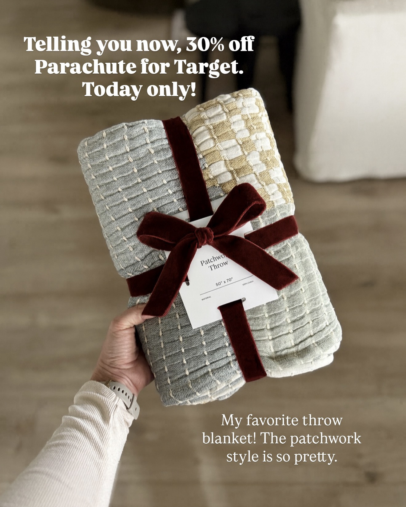 One day deal on Parachute for Target! They have only done 1 or 2 sales on this line, so now’s your chance! I love our patchwork throw blanket and I use my robe every day. These would make great gifts. I’ve heard good things about the sheets as well!

#target #targetsale #targethome #giftidea #holidaygiftideas 

#LTKHome #LTKSaleAlert #LTKFindsUnder50