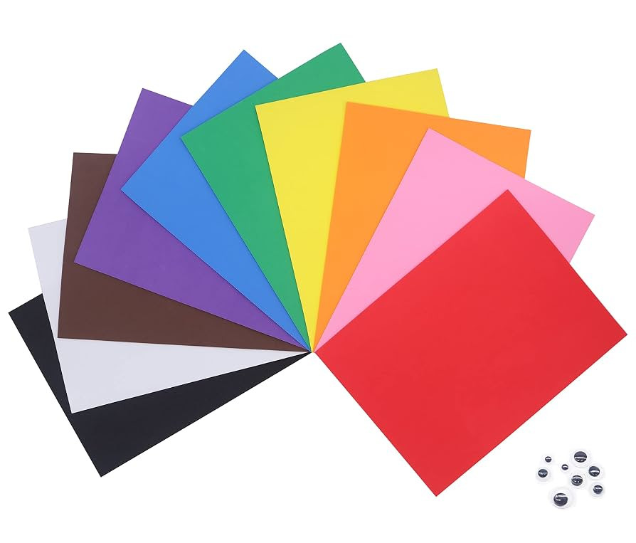 OISAKLD 10 Pack EVA Color Foam 9x12 inch EVA Craft Foam 2mm EVA Foam Sheets for DIY Handcraft Cra... | Amazon (US)
