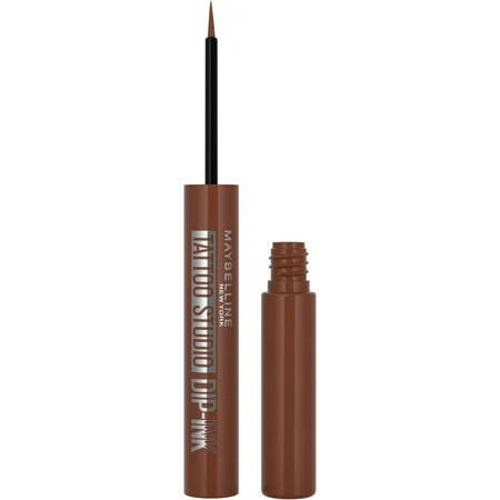 Maybelline Tattoo Studio Dip-Ink Liquid Eyeliner, Brown Expression, 0.06 fl oz | Walmart (US)
