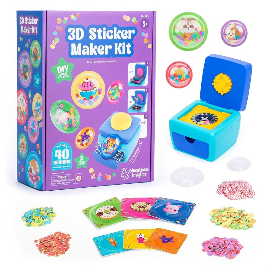 Educational Insights 3D Sticker Maker Kit - Craft Kit for Kids, Mess Free Activity, Make Your Own... | Amazon (US)
