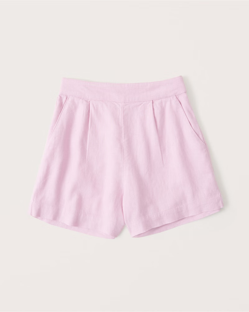 Linen-Blend Pull-On Shorts | Abercrombie & Fitch (US)