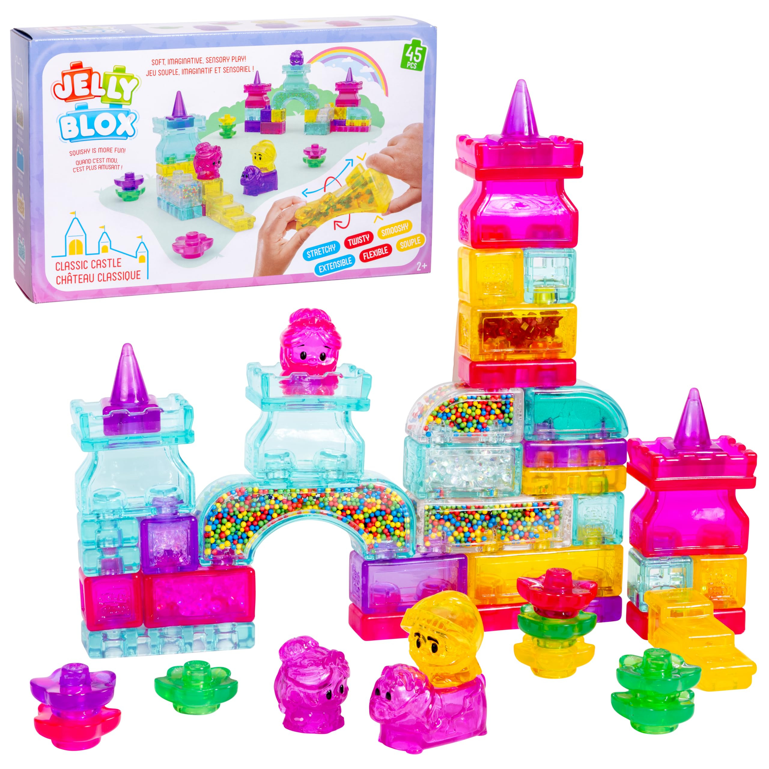 Jelly Blox Classic Castle Set | Includes 45 Pieces | Toddler & Preschool Building Blocks Kids Can... | Amazon (US)