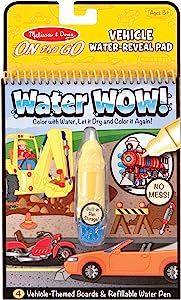 Melissa & Doug On the Go Water Wow! Reusable Water-Reveal Activity Pad - Vehicles - Stocking Stuf... | Amazon (US)