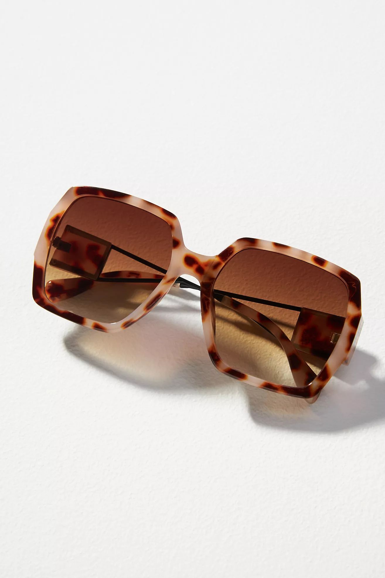 Geo Tortoise Square Sunglasses | Anthropologie (US)