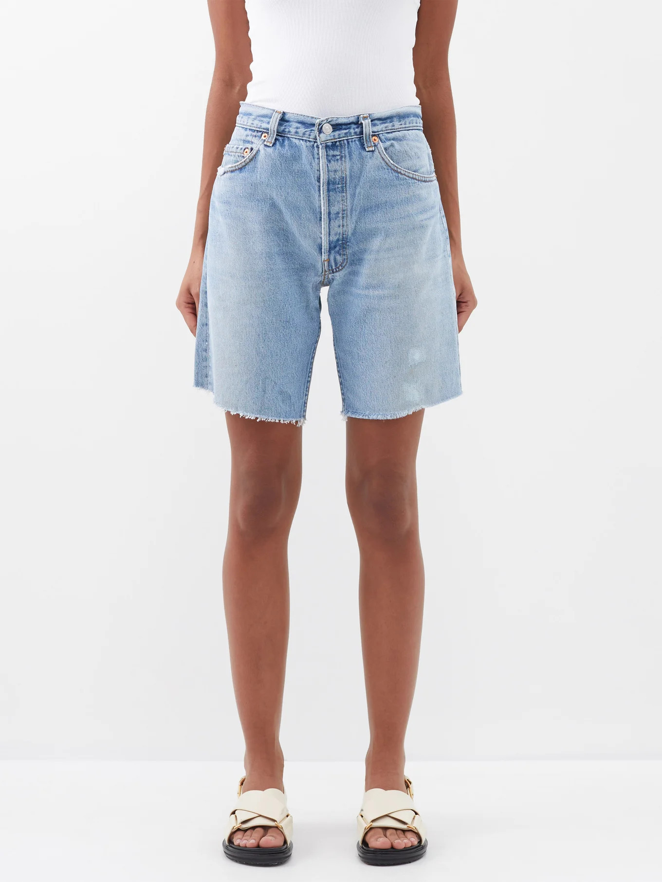 Boyfriend denim shorts | Re/Done | Matches (US)