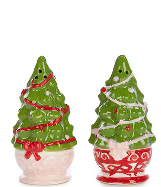 Southern Living Sweet Christmas Collection Pink Tree Salt & Pepper Set | Dillard's | Dillard's