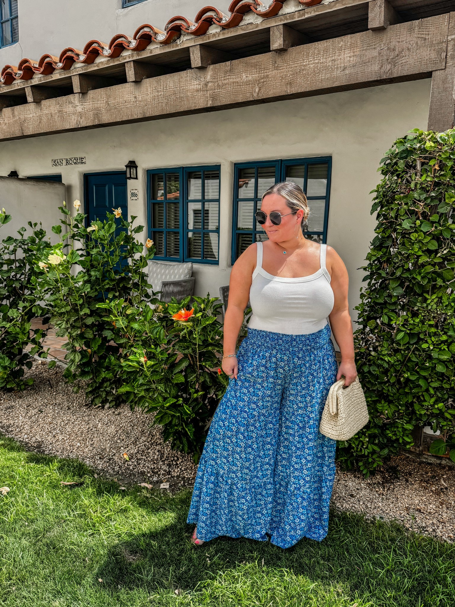 Midsize summer outfit 
Aerie party pants size LARGE SHORT use code AERIELTK35 for stackable discount! 
Tank top size LARGE 

Summer outfit, summer style, midsize style, travel style, resort wear, aerie, travel outfit, vacation outfit 

#LTKTravel #LTKMidsize #LTKPetite