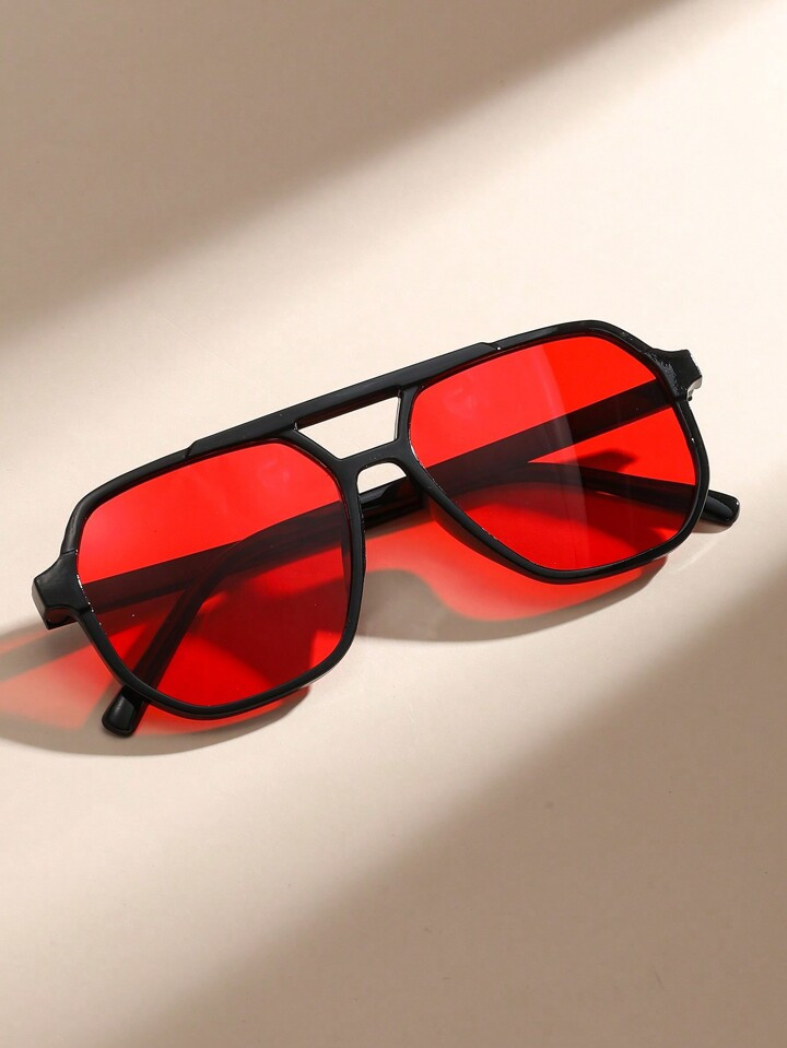 1pc Unisex Retro Pilot Style Sunglasses, Classic And Versatile Eyewear For Women | SHEIN