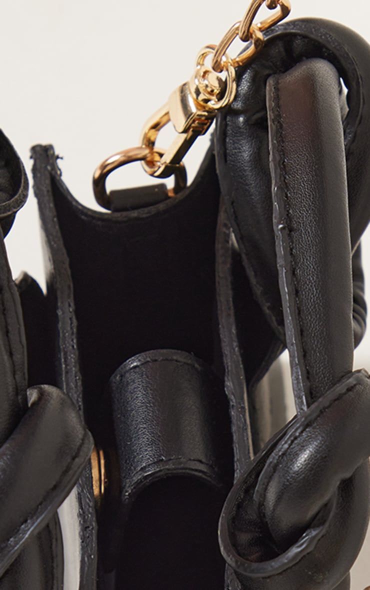 Black PU Mini Knot Handle Grab Bag | Pretty Little Thing (Australia & New Zealand)