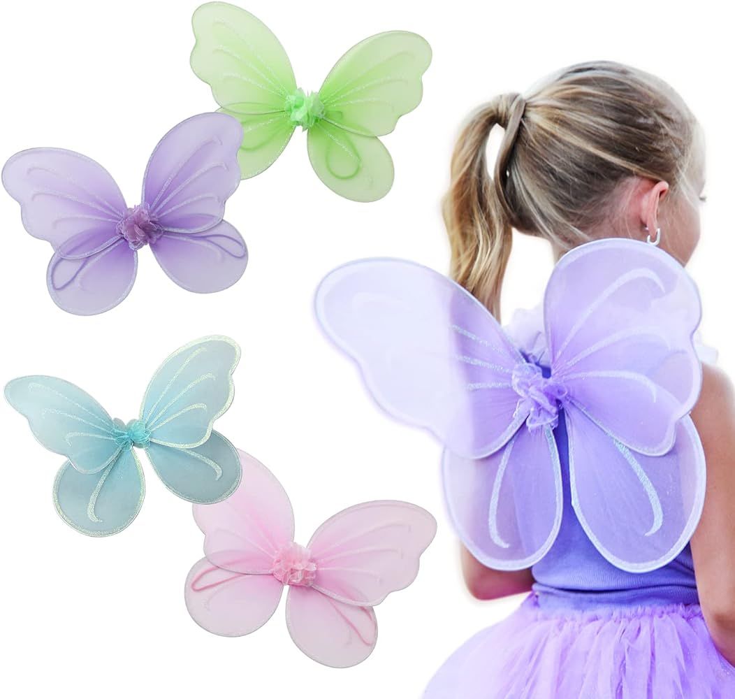 Butterfly Craze Girls' Fairy, Angel or Butterfly Wings – Pack of Sets of Wings | Amazon (US)