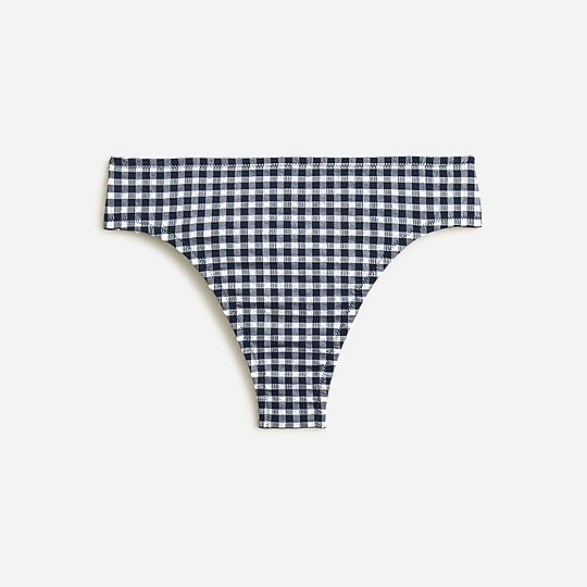 High-rise bikini bottom in gingham | J. Crew US